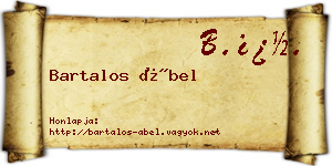 Bartalos Ábel névjegykártya